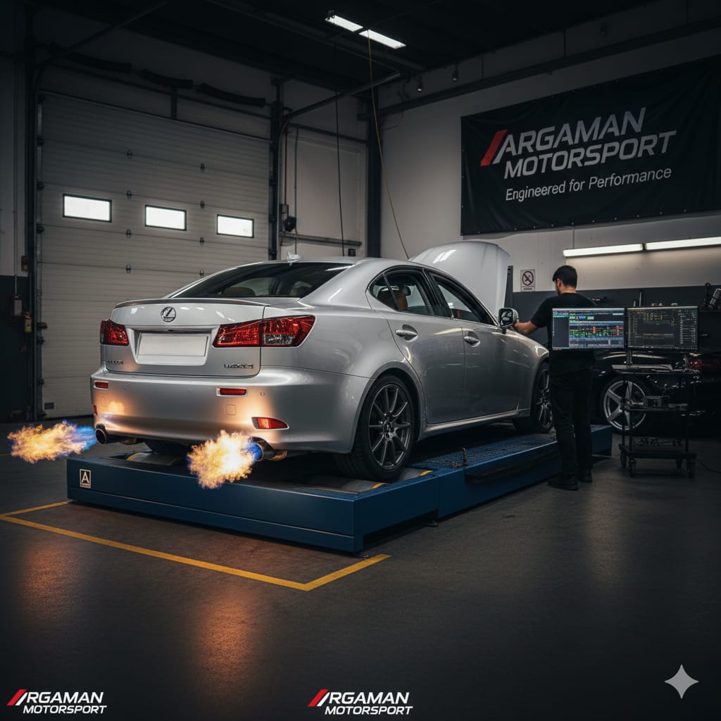 לקסוס על הדינמומטר